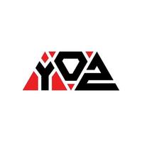 yoz Dreiecksbuchstaben-Logo-Design mit Dreiecksform. Yoz-Dreieck-Logo-Design-Monogramm. Yoz-Dreieck-Vektor-Logo-Vorlage mit roter Farbe. yoz dreieckiges Logo einfaches, elegantes und luxuriöses Logo. joz vektor