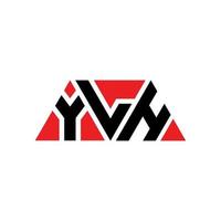 ylh Dreiecksbuchstaben-Logo-Design mit Dreiecksform. ylh-Dreieck-Logo-Design-Monogramm. ylh-Dreieck-Vektor-Logo-Vorlage mit roter Farbe. ylh dreieckiges Logo einfaches, elegantes und luxuriöses Logo. ylh vektor