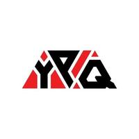 ypq Dreiecksbuchstaben-Logo-Design mit Dreiecksform. Ypq-Dreieck-Logo-Design-Monogramm. Ypq-Dreieck-Vektor-Logo-Vorlage mit roter Farbe. ypq dreieckiges Logo einfaches, elegantes und luxuriöses Logo. ypq vektor