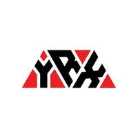 yrx-Dreieck-Buchstaben-Logo-Design mit Dreiecksform. yrx-Dreieck-Logo-Design-Monogramm. yrx-Dreieck-Vektor-Logo-Vorlage mit roter Farbe. yrx dreieckiges Logo einfaches, elegantes und luxuriöses Logo. yrx vektor