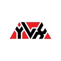 ylx-Dreieck-Buchstaben-Logo-Design mit Dreiecksform. ylx-Dreieck-Logo-Design-Monogramm. ylx-Dreieck-Vektor-Logo-Vorlage mit roter Farbe. ylx dreieckiges Logo einfaches, elegantes und luxuriöses Logo. ylx vektor