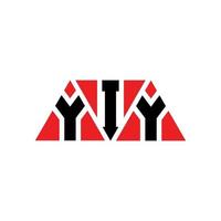 Yiy-Dreieck-Buchstaben-Logo-Design mit Dreiecksform. Yiy-Dreieck-Logo-Design-Monogramm. YIY-Dreieck-Vektor-Logo-Vorlage mit roter Farbe. yiy dreieckiges Logo einfaches, elegantes und luxuriöses Logo. ja vektor