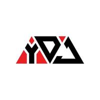 Ydj-Dreieck-Buchstaben-Logo-Design mit Dreiecksform. Ydj-Dreieck-Logo-Design-Monogramm. Ydj-Dreieck-Vektor-Logo-Vorlage mit roter Farbe. ydj dreieckiges Logo einfaches, elegantes und luxuriöses Logo. ydj vektor