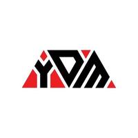 ydm-Dreieck-Buchstaben-Logo-Design mit Dreiecksform. Ydm-Dreieck-Logo-Design-Monogramm. ydm-Dreieck-Vektor-Logo-Vorlage mit roter Farbe. ydm dreieckiges Logo einfaches, elegantes und luxuriöses Logo. ydm vektor