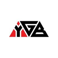 Ygb-Dreieck-Buchstaben-Logo-Design mit Dreiecksform. Ygb-Dreieck-Logo-Design-Monogramm. Ygb-Dreieck-Vektor-Logo-Vorlage mit roter Farbe. ygb dreieckiges Logo einfaches, elegantes und luxuriöses Logo. ygb vektor