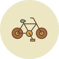 Fahrrad gefüllt Retro vektor