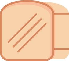 rostat bröd platt ikon vektor