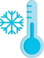 Flaches Symbol für niedrige Temperatur vektor