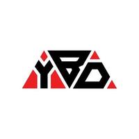 Ybd-Dreieck-Buchstaben-Logo-Design mit Dreiecksform. Ybd-Dreieck-Logo-Design-Monogramm. Ybd-Dreieck-Vektor-Logo-Vorlage mit roter Farbe. ybd dreieckiges Logo einfaches, elegantes und luxuriöses Logo. Ybd vektor