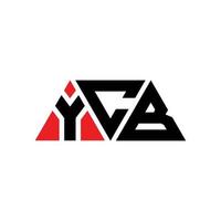 ycb-Dreieck-Buchstaben-Logo-Design mit Dreiecksform. YCB-Dreieck-Logo-Design-Monogramm. YCB-Dreieck-Vektor-Logo-Vorlage mit roter Farbe. ycb dreieckiges Logo einfaches, elegantes und luxuriöses Logo. ycb vektor