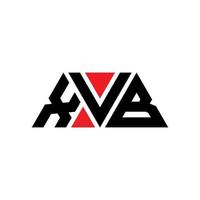 xvb Dreiecksbuchstaben-Logo-Design mit Dreiecksform. XVB-Dreieck-Logo-Design-Monogramm. xvb-Dreieck-Vektor-Logo-Vorlage mit roter Farbe. xvb dreieckiges Logo einfaches, elegantes und luxuriöses Logo. xvb vektor