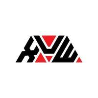 xuw Dreiecksbuchstaben-Logo-Design mit Dreiecksform. Xuw-Dreieck-Logo-Design-Monogramm. Xuw-Dreieck-Vektor-Logo-Vorlage mit roter Farbe. xuw dreieckiges Logo einfaches, elegantes und luxuriöses Logo. xuw vektor
