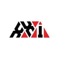 Xxi-Dreieck-Buchstaben-Logo-Design mit Dreiecksform. Xxi-Dreieck-Logo-Design-Monogramm. Xxi-Dreieck-Vektor-Logo-Vorlage mit roter Farbe. xxi dreieckiges Logo einfaches, elegantes und luxuriöses Logo. xxi vektor