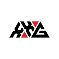xxg Dreiecksbuchstaben-Logo-Design mit Dreiecksform. xxg-Dreieck-Logo-Design-Monogramm. xxg-Dreieck-Vektor-Logo-Vorlage mit roter Farbe. xxg dreieckiges Logo einfaches, elegantes und luxuriöses Logo. xxg vektor