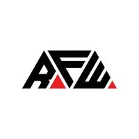 rfw-Dreieck-Buchstaben-Logo-Design mit Dreiecksform. rfw-Dreieck-Logo-Design-Monogramm. rfw-Dreieck-Vektor-Logo-Vorlage mit roter Farbe. rfw dreieckiges Logo einfaches, elegantes und luxuriöses Logo. rfw vektor