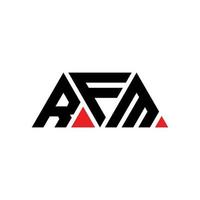 rfm-Dreieck-Buchstaben-Logo-Design mit Dreiecksform. RFM-Dreieck-Logo-Design-Monogramm. RFM-Dreieck-Vektor-Logo-Vorlage mit roter Farbe. rfm dreieckiges Logo einfaches, elegantes und luxuriöses Logo. rfm vektor