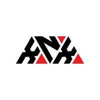 xnx Dreiecksbuchstaben-Logo-Design mit Dreiecksform. Xnx-Dreieck-Logo-Design-Monogramm. xnx-Dreieck-Vektor-Logo-Vorlage mit roter Farbe. xnx dreieckiges Logo einfaches, elegantes und luxuriöses Logo. xnx vektor