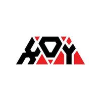 xoy triangel bokstavslogotypdesign med triangelform. xoy triangel logotyp design monogram. xoy triangel vektor logotyp mall med röd färg. xoy triangulär logotyp enkel, elegant och lyxig logotyp. xoy