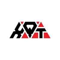 xqt-Dreieck-Buchstaben-Logo-Design mit Dreiecksform. xqt-Dreieck-Logo-Design-Monogramm. xqt-Dreieck-Vektor-Logo-Vorlage mit roter Farbe. xqt dreieckiges Logo einfaches, elegantes und luxuriöses Logo. xqt vektor