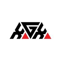 xgx-Dreieck-Buchstaben-Logo-Design mit Dreiecksform. xgx-Dreieck-Logo-Design-Monogramm. XGX-Dreieck-Vektor-Logo-Vorlage mit roter Farbe. xgx dreieckiges Logo einfaches, elegantes und luxuriöses Logo. xgx vektor