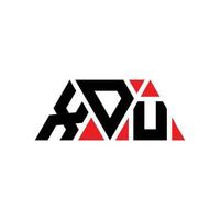 Xdu-Dreieck-Buchstaben-Logo-Design mit Dreiecksform. xdu-Dreieck-Logo-Design-Monogramm. xdu-Dreieck-Vektor-Logo-Vorlage mit roter Farbe. xdu dreieckiges Logo einfaches, elegantes und luxuriöses Logo. xdu vektor