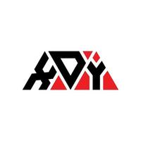 xdy-Dreieck-Buchstaben-Logo-Design mit Dreiecksform. xdy-Dreieck-Logo-Design-Monogramm. xdy-Dreieck-Vektor-Logo-Vorlage mit roter Farbe. xdy dreieckiges Logo einfaches, elegantes und luxuriöses Logo. xdy vektor