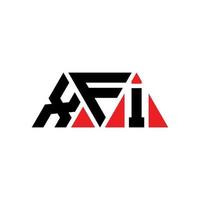 xfi-Dreieck-Buchstaben-Logo-Design mit Dreiecksform. Xfi-Dreieck-Logo-Design-Monogramm. xfi-Dreieck-Vektor-Logo-Vorlage mit roter Farbe. xfi dreieckiges Logo einfaches, elegantes und luxuriöses Logo. xfi vektor