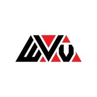 wvv Dreiecksbuchstaben-Logo-Design mit Dreiecksform. wvv-Dreieck-Logo-Design-Monogramm. Wvv-Dreieck-Vektor-Logo-Vorlage mit roter Farbe. wvv dreieckiges Logo einfaches, elegantes und luxuriöses Logo. wvv vektor