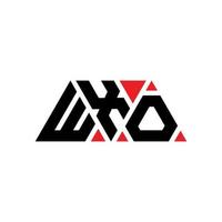 wxo Dreiecksbuchstaben-Logo-Design mit Dreiecksform. wxo Dreieck-Logo-Design-Monogramm. wxo-Dreieck-Vektor-Logo-Vorlage mit roter Farbe. wxo dreieckiges Logo einfaches, elegantes und luxuriöses Logo. wxo vektor