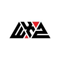 wxz Dreiecksbuchstaben-Logo-Design mit Dreiecksform. wxz-Dreieck-Logo-Design-Monogramm. wxz-Dreieck-Vektor-Logo-Vorlage mit roter Farbe. wxz dreieckiges Logo einfaches, elegantes und luxuriöses Logo. wxz vektor