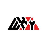 wxy triangel bokstavslogotypdesign med triangelform. wxy triangel logotyp design monogram. wxy triangel vektor logotyp mall med röd färg. wxy triangulär logotyp enkel, elegant och lyxig logotyp. wxy