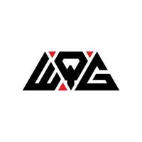 wqg triangel bokstavslogotypdesign med triangelform. wqg triangel logotyp design monogram. wqg triangel vektor logotyp mall med röd färg. wqg triangulär logotyp enkel, elegant och lyxig logotyp. wqg