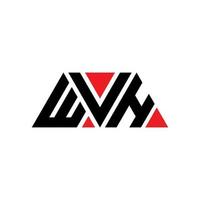 wvh Dreiecksbuchstaben-Logo-Design mit Dreiecksform. wvh-Dreieck-Logo-Design-Monogramm. wvh-Dreieck-Vektor-Logo-Vorlage mit roter Farbe. wvh dreieckiges Logo einfaches, elegantes und luxuriöses Logo. wvh vektor