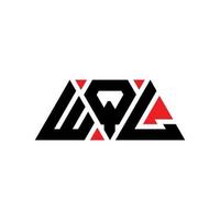 wql Dreiecksbuchstaben-Logo-Design mit Dreiecksform. Wql-Dreieck-Logo-Design-Monogramm. WQL-Dreieck-Vektor-Logo-Vorlage mit roter Farbe. wql dreieckiges Logo einfaches, elegantes und luxuriöses Logo. wql vektor