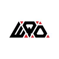 wqo Dreiecksbuchstaben-Logo-Design mit Dreiecksform. wqo Dreieck-Logo-Design-Monogramm. wqo-Dreieck-Vektor-Logo-Vorlage mit roter Farbe. wqo dreieckiges Logo einfaches, elegantes und luxuriöses Logo. wqo vektor