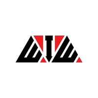 ww Dreiecksbuchstaben-Logo-Design mit Dreiecksform. Wiw-Dreieck-Logo-Design-Monogramm. Wiw-Dreieck-Vektor-Logo-Vorlage mit roter Farbe. Wiw dreieckiges Logo einfaches, elegantes und luxuriöses Logo. wie vektor