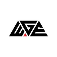 wge Dreiecksbuchstaben-Logo-Design mit Dreiecksform. WGE-Dreieck-Logo-Design-Monogramm. WGE-Dreieck-Vektor-Logo-Vorlage mit roter Farbe. wge dreieckiges Logo einfaches, elegantes und luxuriöses Logo. wge vektor