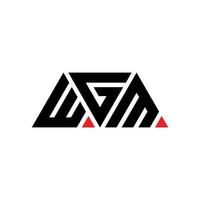 wgm Dreiecksbuchstaben-Logo-Design mit Dreiecksform. WGM-Dreieck-Logo-Design-Monogramm. wgm-Dreieck-Vektor-Logo-Vorlage mit roter Farbe. wgm dreieckiges Logo einfaches, elegantes und luxuriöses Logo. wgm vektor