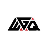 wgq triangel bokstavslogotypdesign med triangelform. wgq triangel logotyp design monogram. wgq triangel vektor logotyp mall med röd färg. wgq triangulär logotyp enkel, elegant och lyxig logotyp. wgq