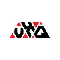 vxq Dreiecksbuchstaben-Logo-Design mit Dreiecksform. vxq-Dreieck-Logo-Design-Monogramm. vxq-Dreieck-Vektor-Logo-Vorlage mit roter Farbe. vxq dreieckiges Logo einfaches, elegantes und luxuriöses Logo. vxq vektor