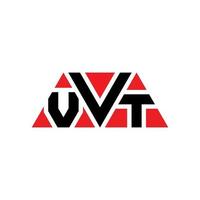 Vvt-Dreieck-Buchstaben-Logo-Design mit Dreiecksform. VVT-Dreieck-Logo-Design-Monogramm. vvt-Dreieck-Vektor-Logo-Vorlage mit roter Farbe. vvt dreieckiges Logo einfaches, elegantes und luxuriöses Logo. vvt vektor