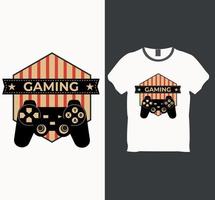 design av t-shirt för gaming vektor