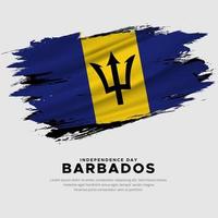 ny design av Barbados självständighetsdagen vektor. Barbados flagga med abstrakt borste vektor