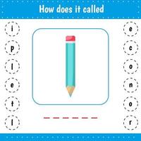 lägg till missade bokstäver. penna. pedagogiskt arbetsblad för förskolebarn utbildning. aktivitetssida med bokstäver. vektor