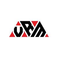 VRM-Dreieck-Buchstaben-Logo-Design mit Dreiecksform. VRM-Dreieck-Logo-Design-Monogramm. VRM-Dreieck-Vektor-Logo-Vorlage mit roter Farbe. vrm dreieckiges Logo einfaches, elegantes und luxuriöses Logo. vrm vektor