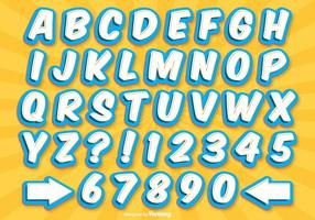 Comic-Stil Alphabet Set vektor