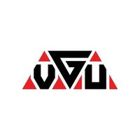 vgu Dreiecksbuchstaben-Logo-Design mit Dreiecksform. VGU-Dreieck-Logo-Design-Monogramm. vgu-Dreieck-Vektor-Logo-Vorlage mit roter Farbe. vgu dreieckiges Logo einfaches, elegantes und luxuriöses Logo. vgu vektor