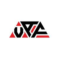 VAF Dreiecksbuchstaben-Logo-Design mit Dreiecksform. VAF-Dreieck-Logo-Design-Monogramm. VAF-Dreieck-Vektor-Logo-Vorlage mit roter Farbe. vaf dreieckiges Logo einfaches, elegantes und luxuriöses Logo. vaf vektor