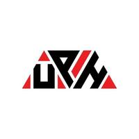 Uph Dreiecksbuchstaben-Logo-Design mit Dreiecksform. Uph-Dreieck-Logo-Design-Monogramm. Uph-Dreieck-Vektor-Logo-Vorlage mit roter Farbe. Uph dreieckiges Logo einfaches, elegantes und luxuriöses Logo. aufh vektor