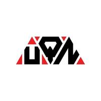 uqn-Dreieck-Buchstaben-Logo-Design mit Dreiecksform. uqn-Dreieck-Logo-Design-Monogramm. uqn-Dreieck-Vektor-Logo-Vorlage mit roter Farbe. uqn dreieckiges Logo einfaches, elegantes und luxuriöses Logo. uqn vektor
